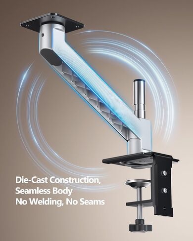 tomxcute Cat Desk Bed - Integrated Die-Cast Arm for Stability - 360° Rotation & Height Adjustable - 45 lbs Support - Cat Desk Perch for S/M/L Cat - Removable Washable Office Cat Bed with Wooden Base in Kuwait