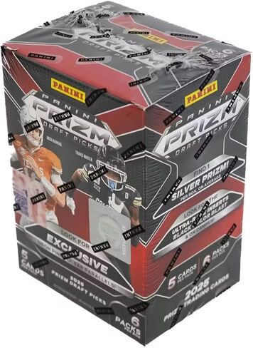 2025 Panini Prizm Draft Picks Football 6-Pack Hobby Blaster Trading Card Box (1 Silver Prizm Per Box) in Saudi Arabia
