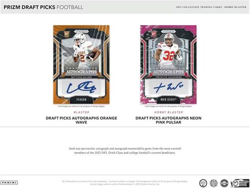 2025 Panini Prizm Draft Picks Football 6-Pack Hobby Blaster Trading Card Box (1 Silver Prizm Per Box) in Saudi Arabia