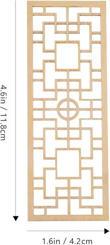 4 قطع من شاشة بيت الدمية الصغيرة من Veemoon، شاشة مقسمة للغرفة المصغرة، شاشة خشبية لبيت الدمى DIY، مقسم خصوصية غرفة الشاشة الصينية، ملحقات أثاث بيت الدمى، نموذج شاشة مجوف، ديكور قديم in Kuwait