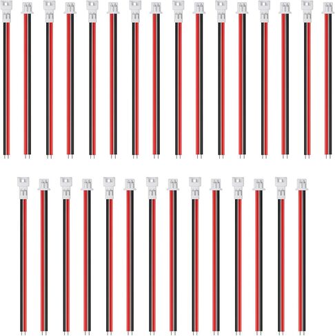 15 Pairs 1.25 mm JST 2 Pin Micro Male and Female Connector Plug with 80mm Wire Cables 26AWG in Kuwait