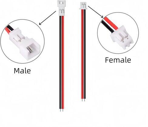 15 Pairs 1.25 mm JST 2 Pin Micro Male and Female Connector Plug with 80mm Wire Cables 26AWG in Kuwait