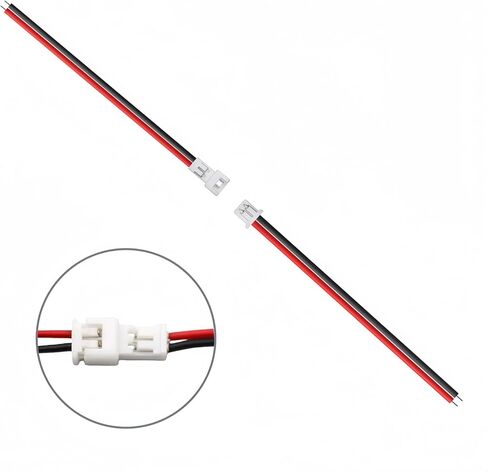 15 Pairs 1.25 mm JST 2 Pin Micro Male and Female Connector Plug with 80mm Wire Cables 26AWG in Kuwait