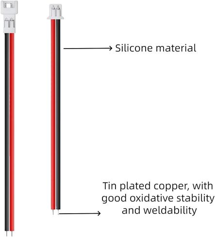 15 Pairs 1.25 mm JST 2 Pin Micro Male and Female Connector Plug with 80mm Wire Cables 26AWG in Kuwait
