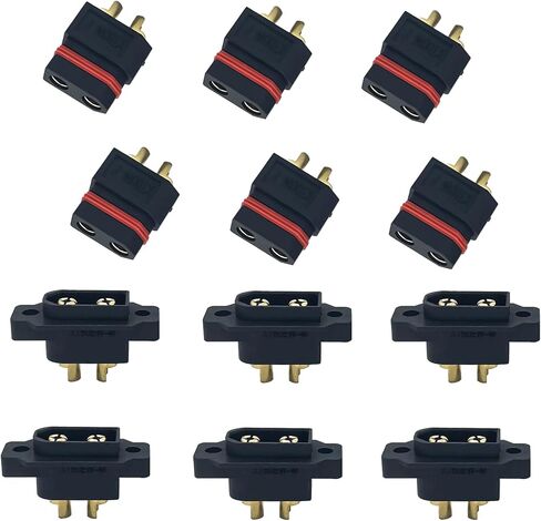 6 مجموعات XT60EW موصل قابس قابل للتركيب للذكور والإناث متوافق مع طائرات RC بدون طيار FPV للسباق بدون طيار والمركبات والشاحنات in Saudi Arabia
