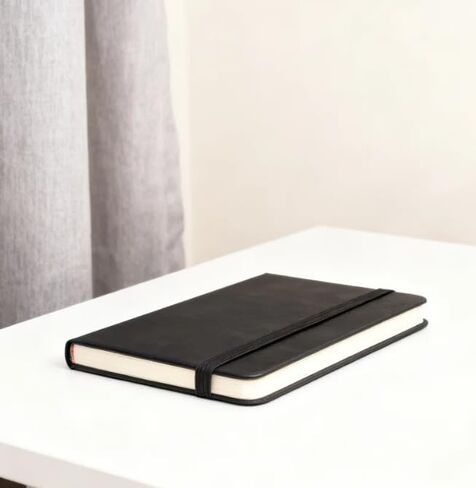Portable A7 Pocket Notebook Waterproof PU Cover Mini Memo Journal (Black) in Saudi Arabia
