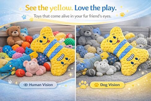 Crinkle Dog Toy, No Stuffing Squeaky Dog Toy for Small, Medium&Large Breeds–Interactive-Ideal for Enrichment Fetch Anxiety Relief, Boredom Reducer–Soft Pet-Safe Materials-Yellow Plush Bone in Gift Box in Saudi Arabia