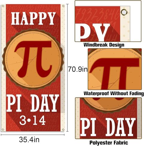 Happy Pi Day Door Cover Funny Mathematical Pi Day Party Decorations Math 3.14 School Classroom Office Door Decor in Saudi Arabia