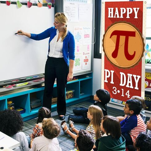 Happy Pi Day Door Cover Funny Mathematical Pi Day Party Decorations Math 3.14 School Classroom Office Door Decor in Saudi Arabia