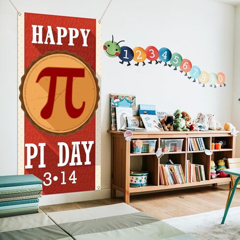 Happy Pi Day Door Cover Funny Mathematical Pi Day Party Decorations Math 3.14 School Classroom Office Door Decor in Saudi Arabia