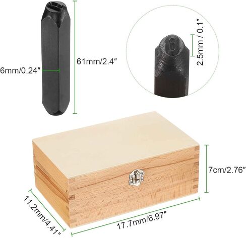 HARFINGTON 36pcs 40Cr Alloy Steel Stamps Set 3/32" (2.5mm) A-Z / 0-8 / "&" Symbol Number Letter Punch Press Tool Steel Reverse Punch Stamp with Wood Case for Plastic Wood Leather in Saudi Arabia