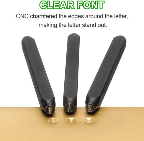 HARFINGTON 36pcs 40Cr Alloy Steel Stamps Set 3/32" (2.5mm) A-Z / 0-8 / "&" Symbol Number Letter Punch Press Tool Steel Reverse Punch Stamp with Wood Case for Plastic Wood Leather in Saudi Arabia