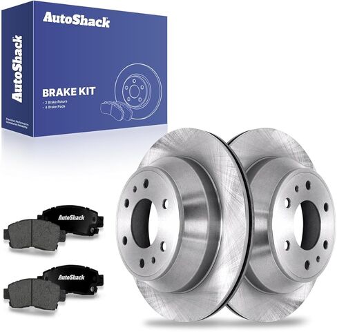 Autoshack Rear Brake Kit Replacement for Chevrolet SSR Trailblazer EXT GMC Envoy XL Saab 9-7x Buick Rainier Isuzu Ascender V8 Disc Brake Rotors with Ceramic Brake Pad 12.8" (325.0 mm) CBO65075883CTR in Saudi Arabia