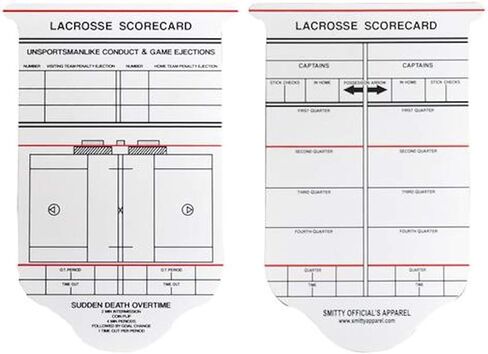 Smitty | ACS-539 | Lacrosse Reusable Game Card | NFHS | NCAA | Official's Choice! in Saudi Arabia