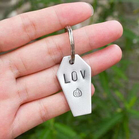 ABBECIAO 12PCS Aluminum Coffin Stamping Blanks Polished and Smooth Edges 1 1/2"× 7/8" -14ga. Thick for Hand Stamped Metal Halloween Decor Necklace Keychain Making in Saudi Arabia