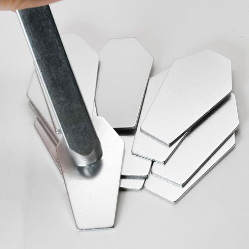 ABBECIAO 12PCS Aluminum Coffin Stamping Blanks Polished and Smooth Edges 1 1/2"× 7/8" -14ga. Thick for Hand Stamped Metal Halloween Decor Necklace Keychain Making in Saudi Arabia