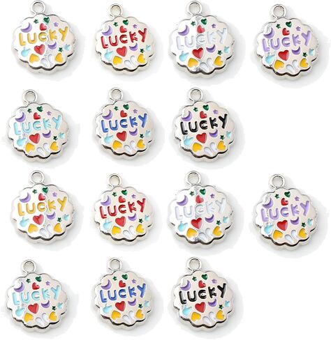 Stino Paired Bulk Enamel & Metal Charms for Jewelry Making, Colorful Metal Pendant for Bracelet Necklace and Crafting in Saudi Arabia