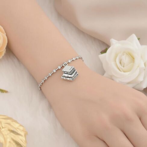 Book Charms for Jewelry Making – 20pcs Antique Silver Book Stack Pendants, Vintage Bookish Lover Alloy Charms for Bracelets, Necklaces, Earrings, Keychains, DIY Crafts Supplies in Saudi Arabia