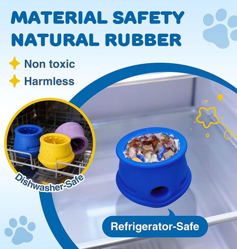 Frozen Dog Enrichment Toys,Dog Toys to Keep Them Busy-Swinging Stuffable & Slow Feeder & Nature Rubber & Dishwasher Safe,Long-Lasting Interactive Dog Toy to Keep Your Pup Busy for Medium,Navy,M in Saudi Arabia