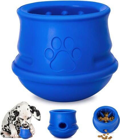Frozen Dog Enrichment Toys,Dog Toys to Keep Them Busy-Swinging Stuffable & Slow Feeder & Nature Rubber & Dishwasher Safe,Long-Lasting Interactive Dog Toy to Keep Your Pup Busy for Medium,Navy,M in Saudi Arabia