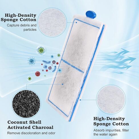 hygger 10 Pack Replacement Aquarium Carbon Filter Cartridges Hang On Back Filter HG149 HG099-S in Saudi Arabia