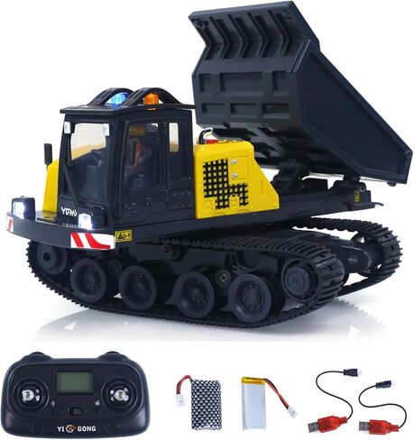 TOUCAN RC HOBBY 1/50 T14R Panther RTR الكهربائية RC الزاحف شاحنة قلابة شاحنة بناء مركبة قلابة مجنزرة نموذج نهائي وحدة أصوات لهواية الكبار in Saudi Arabia