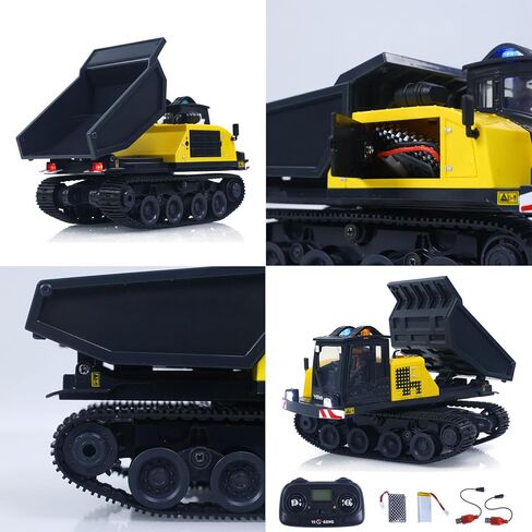 TOUCAN RC HOBBY 1/50 T14R Panther RTR الكهربائية RC الزاحف شاحنة قلابة شاحنة بناء مركبة قلابة مجنزرة نموذج نهائي وحدة أصوات لهواية الكبار in Saudi Arabia