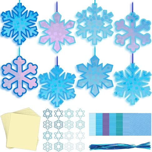 32 مجموعة من مجموعة ورق الحرف اليدوية لعيد الحب من Suncatchers DIY على شكل قلب نافذة من الزجاج الملون لمجموعة من الورق لمشاريع عيد الحب الفنية في عيد الأم (نمط لطيف) in Kuwait