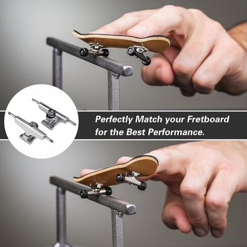 Pro Fingerboard Trucks 29mm & 32mm – Raw Metal Silver – Regular Kingpin with Install Tool & Hardware (29mm) in Saudi Arabia