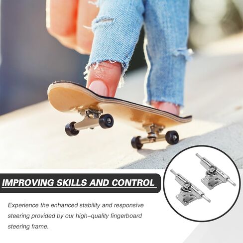 Pro Fingerboard Trucks 29mm & 32mm – Raw Metal Silver – Regular Kingpin with Install Tool & Hardware (29mm) in Saudi Arabia