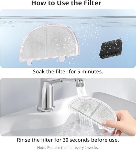Cat Water Fountain Filter Pet Drinking Fountain Filter Replacement, Compatible with WF20/CF20 | Triple-Layer Filtration System, 9Pack (9 Sponges Included) in Saudi Arabia