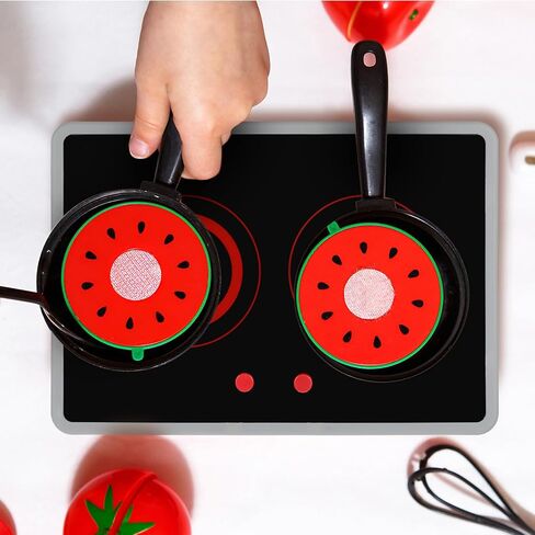 Totority Kids Play Kitchen Appliance Realistic Induction Stove Toy with Sound & Light Effects Pretend Play Kitchen Accessories for Toddler in Kuwait