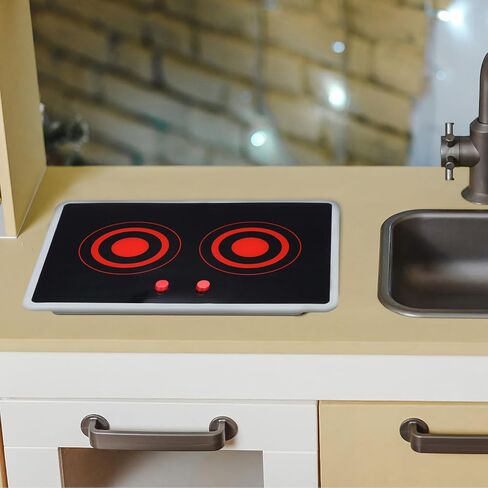 Totority Kids Play Kitchen Appliance Realistic Induction Stove Toy with Sound & Light Effects Pretend Play Kitchen Accessories for Toddler in Kuwait