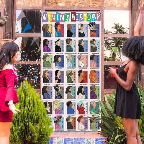 لافتة باب للديكور لشهر التاريخ النسائي، اقتباسات نسائية مشهورة في يوم المرأة الوطني، المدرسة والفصل الدراسي، لافتة باب المكتب in Saudi Arabia