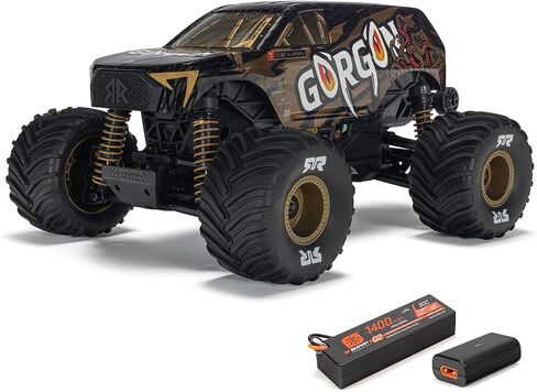 شاحنة ARRMA RC 1/16 Gorgon GROM 4X4 RTR شاحنة الوحش المصقولة (البطارية والشاحن متضمنة)، برونزي، ARA2130T3 in Kuwait