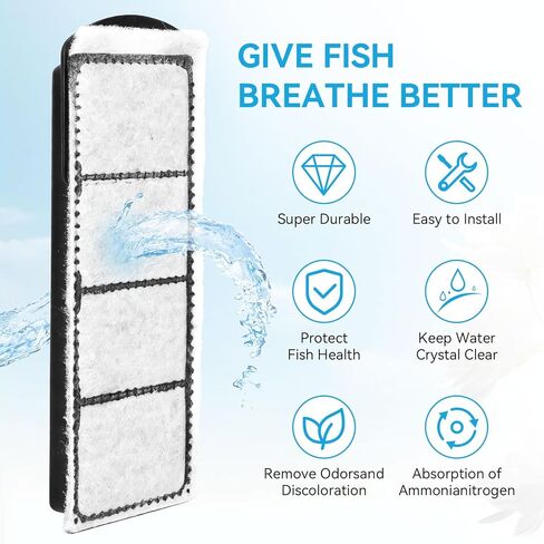 6 Pack Aquarium Fish Tank Water Filter Cartridge Compatible with Coralife BioCube, Replacement Filter Cartridge for Biocube 14 16 29 32 Gallon Aquarium in Saudi Arabia