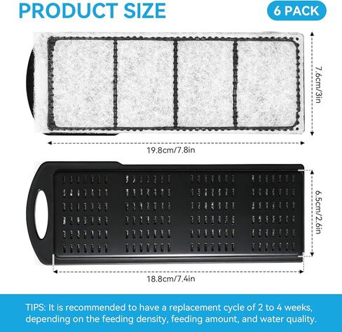 6 Pack Aquarium Fish Tank Water Filter Cartridge Compatible with Coralife BioCube, Replacement Filter Cartridge for Biocube 14 16 29 32 Gallon Aquarium in Saudi Arabia