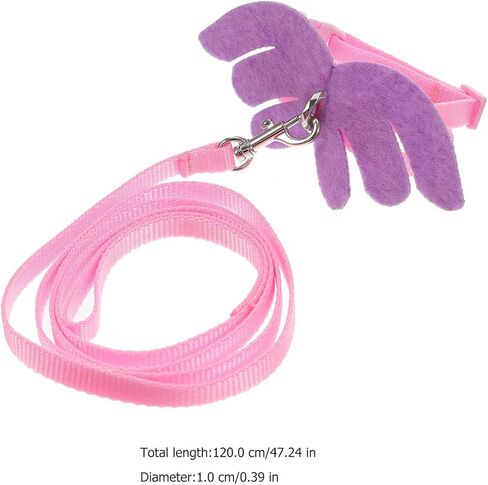 VANZACK Small Pet Harness Leash Set 5pcs Replaceable Rabbit Squirrel Walking Rope with Decorative Accessories for Outdoor Small Animals Random Color in Saudi Arabia
