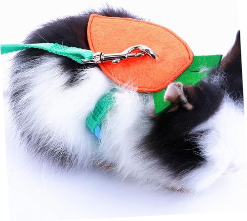 VANZACK Small Pet Harness Leash Set 5pcs Replaceable Rabbit Squirrel Walking Rope with Decorative Accessories for Outdoor Small Animals Random Color in Saudi Arabia