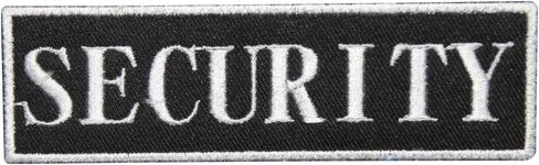 Security Large Embroidered Iron on Sew on Patch Badge for Clothes etc. 13 x4 cm in Saudi Arabia