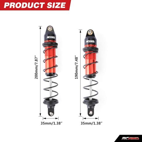 RCAWD KRATON 8S ممتص الصدمات ونهاية قضيب الصدمات ومجموعة أكواب الربيع، من أجل ARRMA 1/5 EXB RTR الجزء الأمامي والخلفي RC للصدمات #ARA330609#ARA330610 in Saudi Arabia