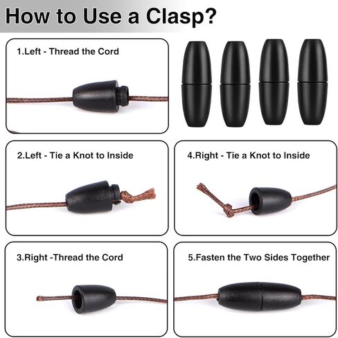 100PCS Breakaway Clasps for Jewelry Making - 25mm Safety Lanyard Clasps, Black Plastic Bead Connectors for Necklace, Bracelet, Keychain,Hangers,Lanyards (Black) in Saudi Arabia
