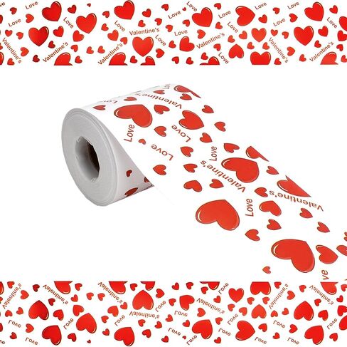 Valentines Bulletin Board Decorations, 66 Ft Valentine Bulletin Board Border Trim, Red Pink Heart Border Wall Decals for Valentine’s Day Classroom School Decoration Wedding Anniversary Party Supplies in Saudi Arabia