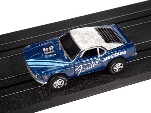 أوتو وورلد SC419-1B سوبر III 1970 بوس موستانج فيندر (أزرق) HO Scale Slot Car in Saudi Arabia