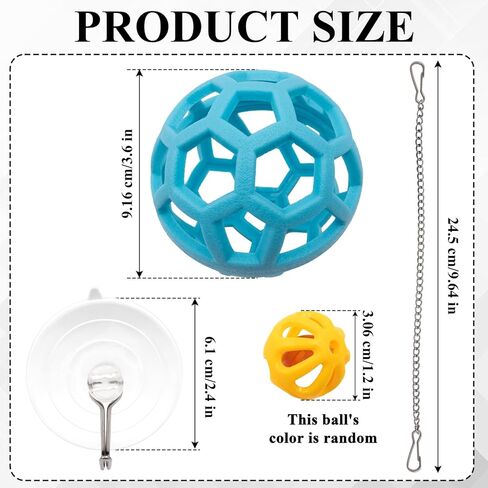 Bearded Dragon Enrichment Toys Feed Toys Bells Interactive Feeder and Exercise Ball for Lizards, Geckos & Small Reptiles Habitat Terrarium Tank in Saudi Arabia