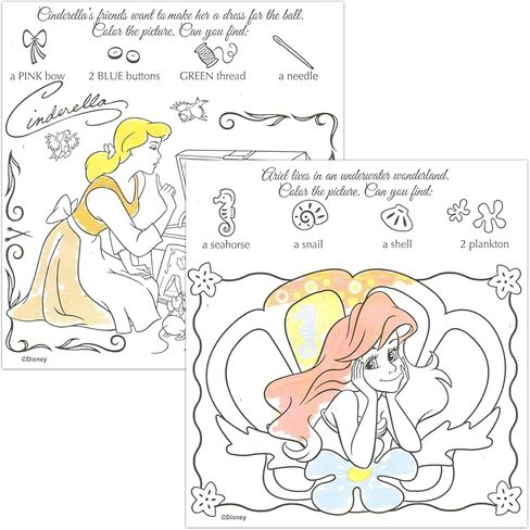 Disney Princess Imagine Ink Coloring Book Set - 24-Page Mess-Free Activity and Coloring Book for Toddlers with Markers | Disney Princess Coloring Pages in Saudi Arabia