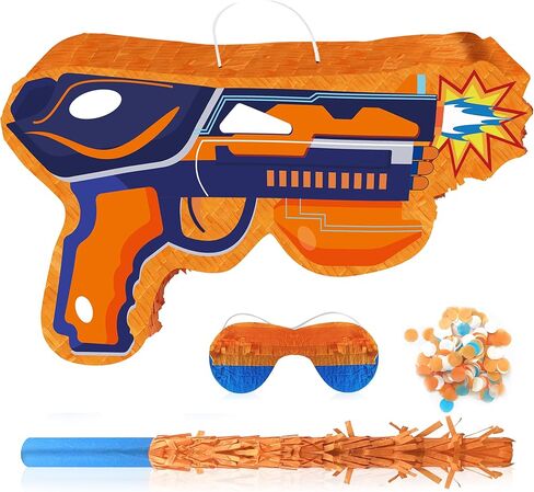 8.86'' x 14.6'' Dart Piñata for Dart War Party Decorations, Gun Piñata Dart Theme Piñata for Dart Battle Birthday Party Supplies in Saudi Arabia