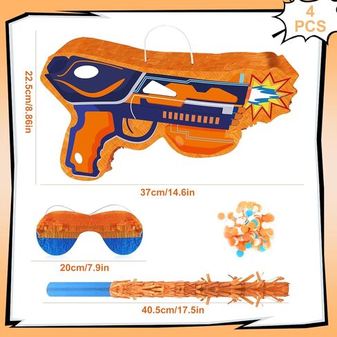 8.86'' x 14.6'' Dart Piñata for Dart War Party Decorations, Gun Piñata Dart Theme Piñata for Dart Battle Birthday Party Supplies in Saudi Arabia