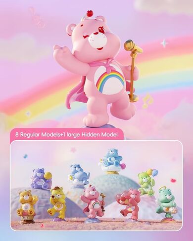 MINISO Care Bears Healing Planet Series صندوق أعمى من الفينيل الناعم لعبة تماثيل حيوانات غامضة لطيفة، نموذج هدية مفاجئة قابلة للجمع، تصميم عشوائي لهدايا عيد ميلاد ديكور المنزل، صندوق واحد in Saudi Arabia