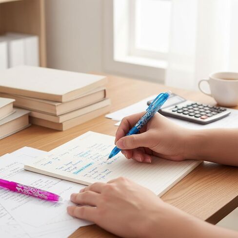 8 قطع من أقلام cobee القابلة للمسح بالحرارة للنسيج، أقلام تحديد النسيج 0.5 مم مع المطاط في النهاية بدون خطوط شبح علامات الأقمشة لخياطة اللحف والتطريز DIY in Kuwait